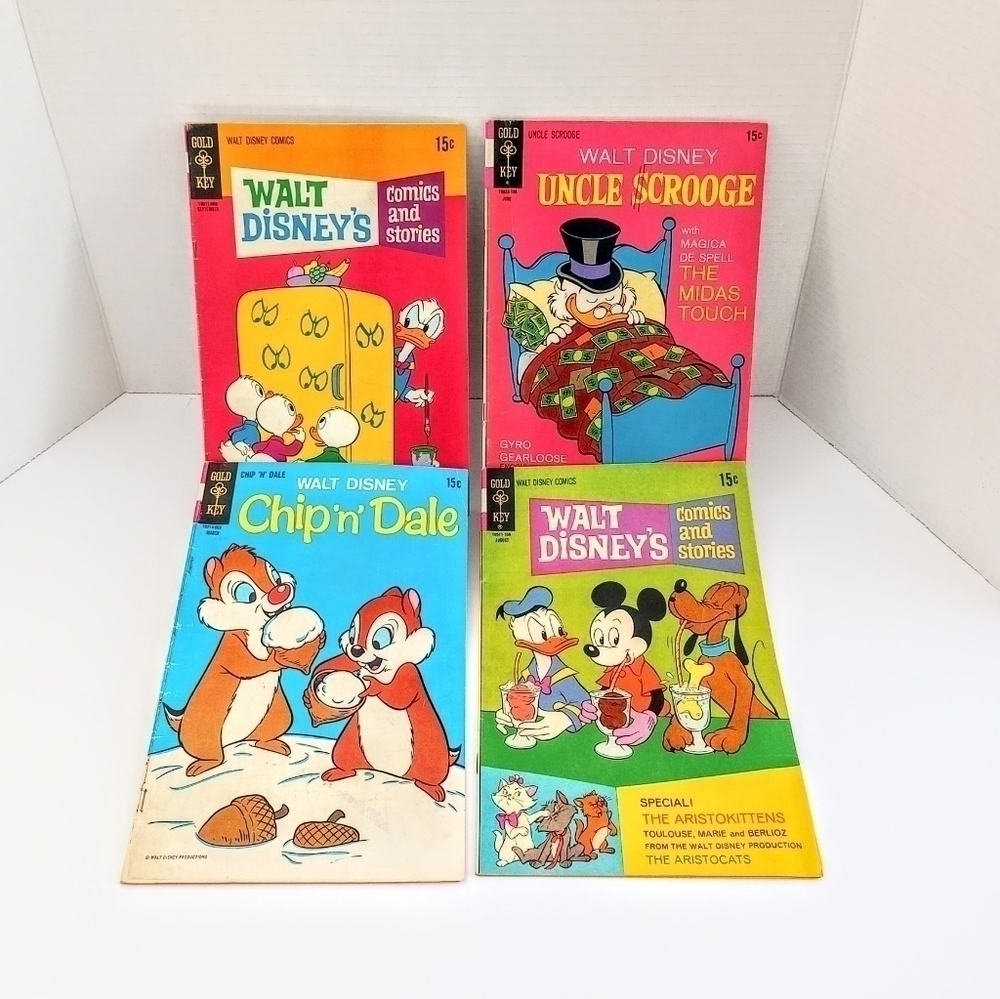 4 Walt Disney 1970's comic books